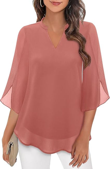 Brianna - Open sleeve blouse with stylish movement