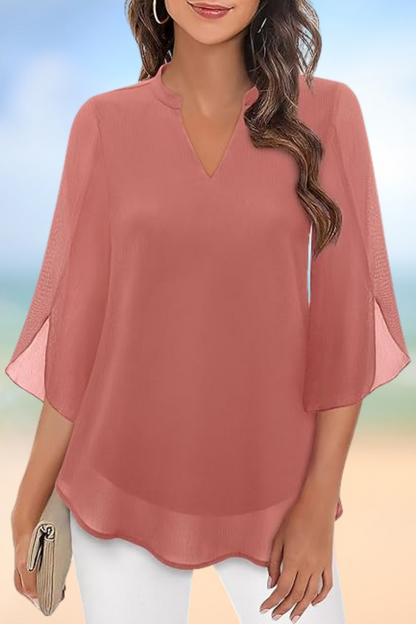 Celeste - Elegant blouse with open sleeves