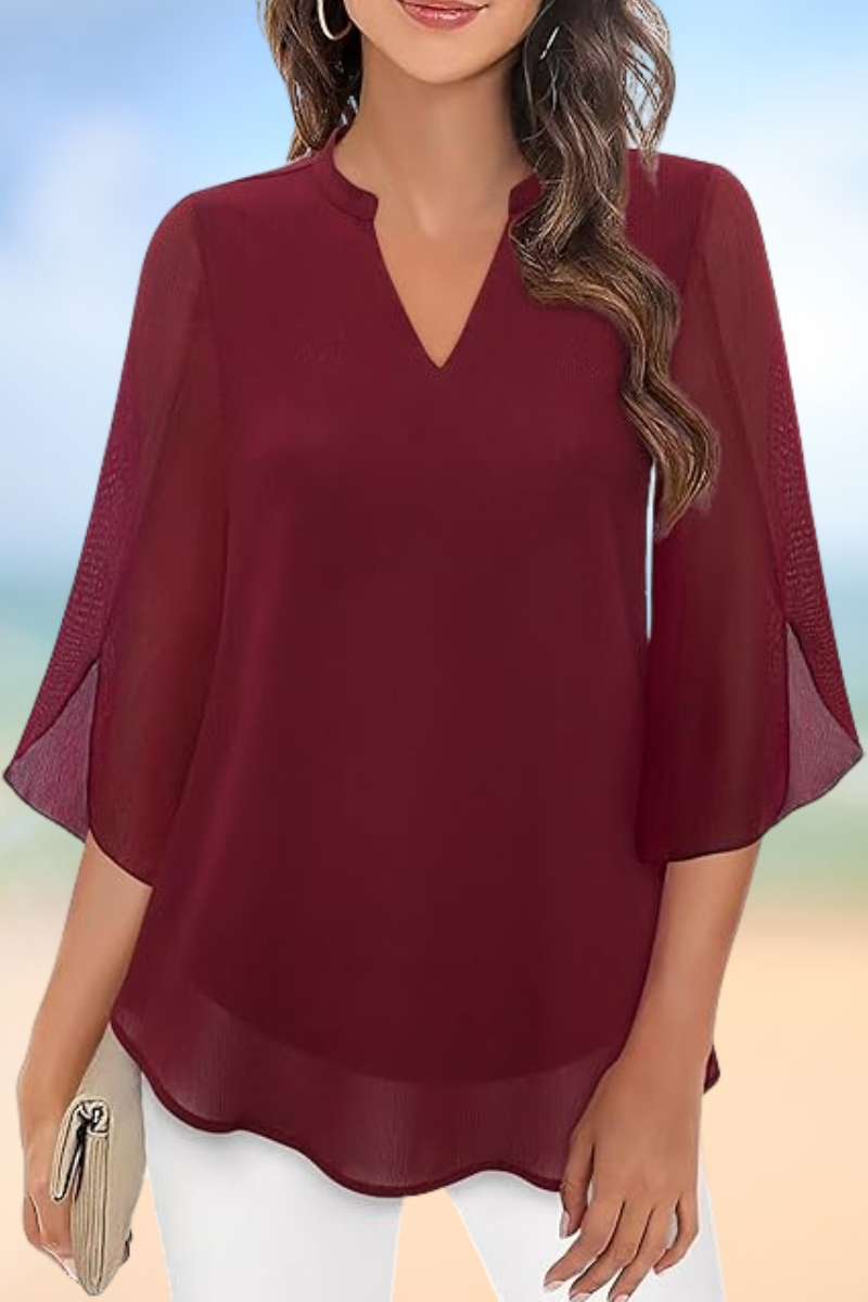 Celeste - Elegant blouse with open sleeves