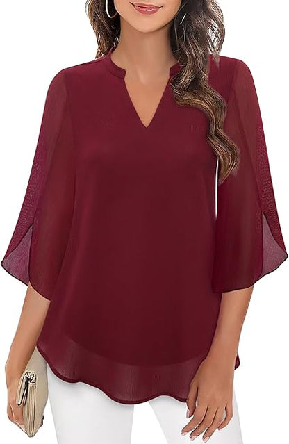 Brianna - Open sleeve blouse with stylish movement