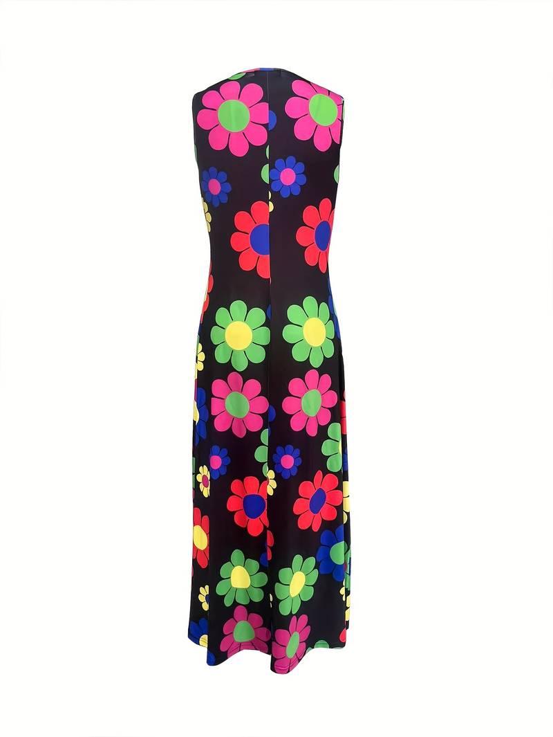 Grace - Dress with V-Neck and Floral Pattern