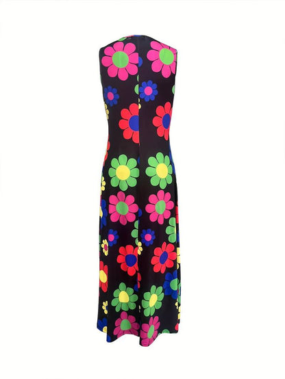 Grace - Dress with V-Neck and Floral Pattern