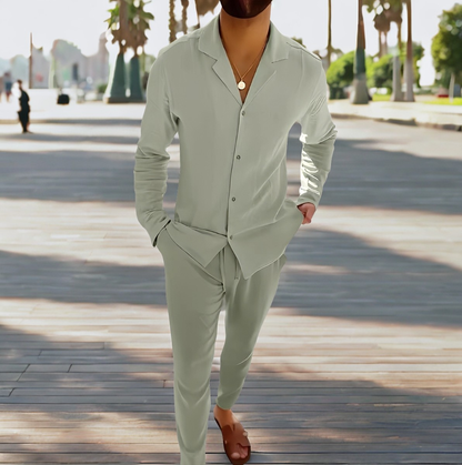 Joel - Casual, single-breasted two-piece set for men