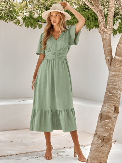 Keira - Stylish wrap dress with belt for women