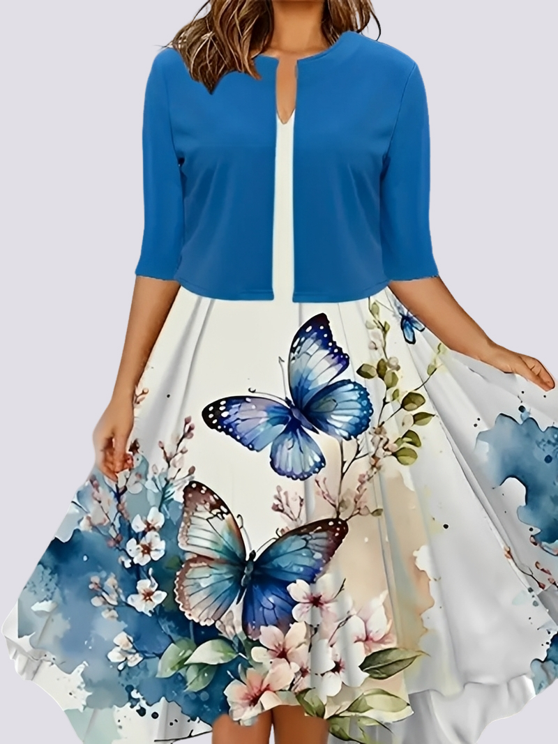 Jessica - Trendy two-piece outfit with long dress for women
