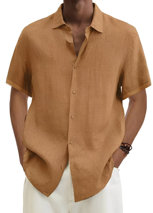 Richard - Casual, loose-fitting button-up shirt for men