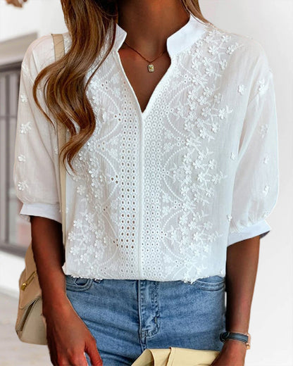 Dina - Stylish Embroidered Blouse