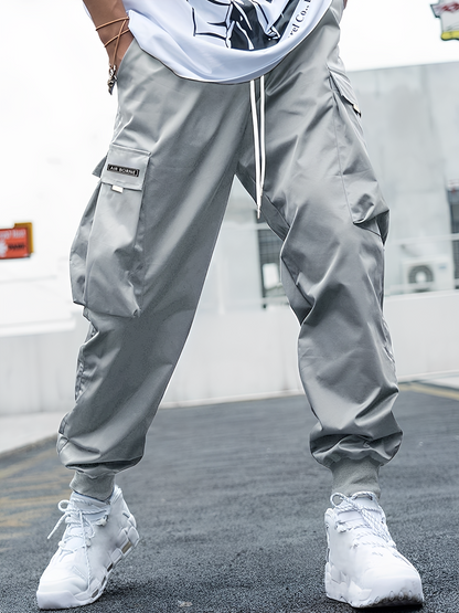 Eddy - Casual, loose-fitting cargo pants with drawstring for men