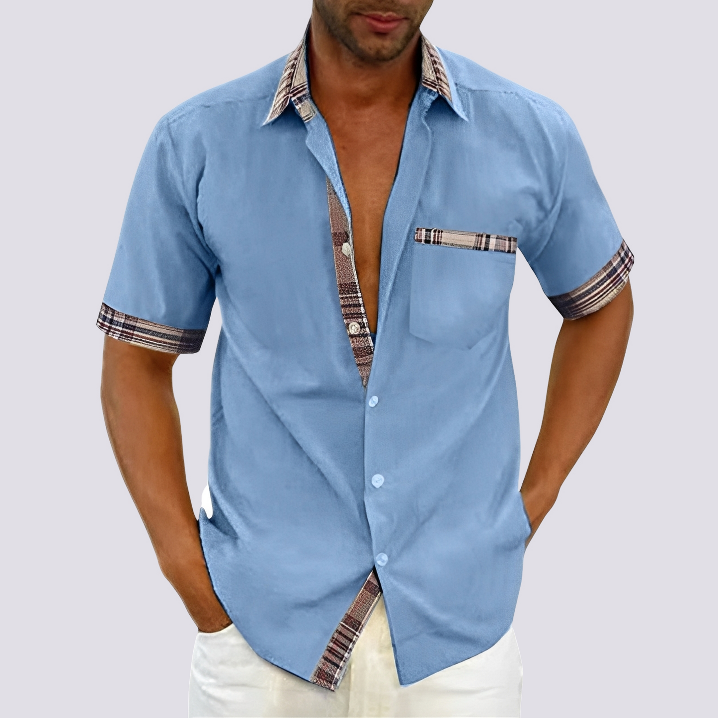Jonathan - Men's Casual Button-Up Short Sleeve Shirt