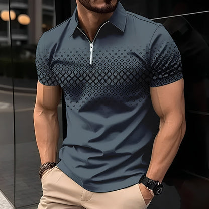 Johnny - Stylish patterned polo shirt for men