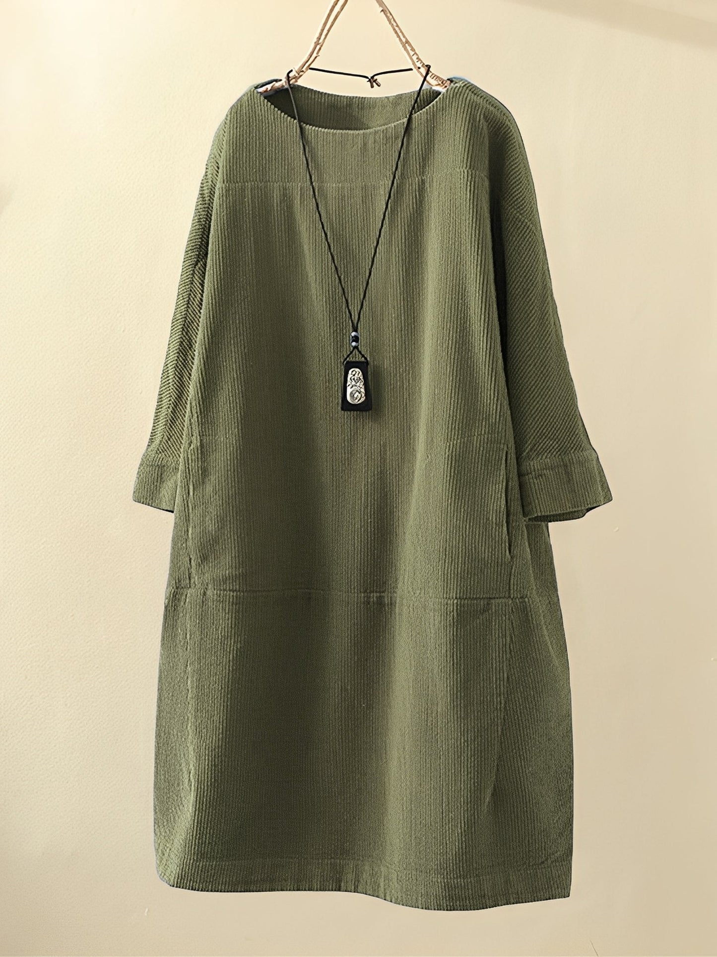 Ellen - Loose corduroy A-line dress for women