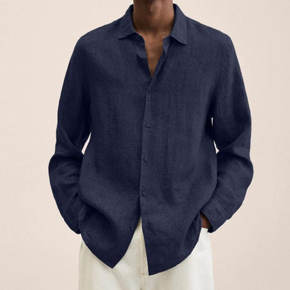 Calvin - Men's long-sleeve linen shirts