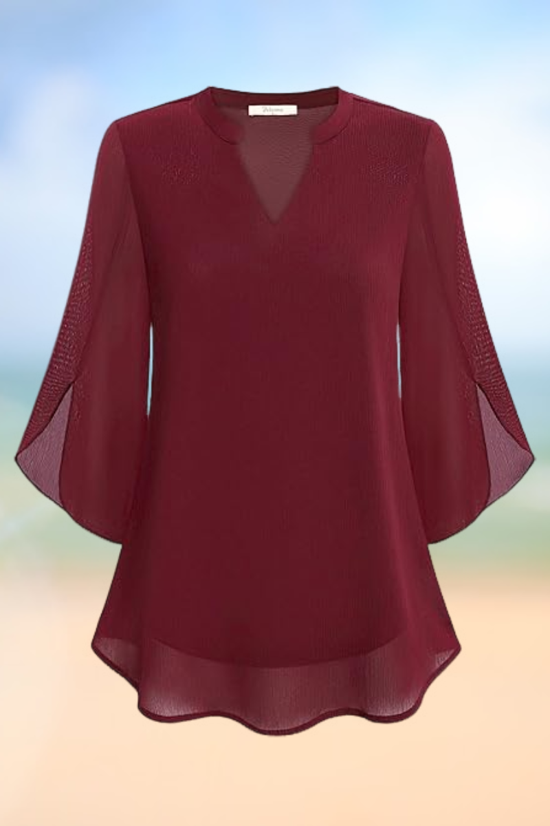 Celeste - Elegant blouse with open sleeves