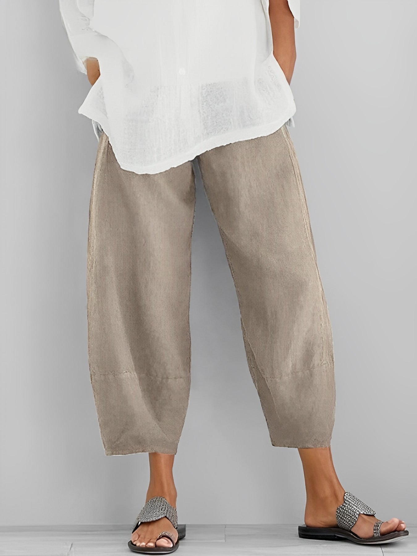 Alethea - Linen pants with a relaxed, casual style
