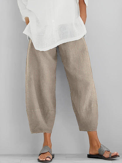 Alethea - Linen pants with a relaxed, casual style