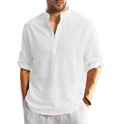 Bryson - Men's Casual Long Sleeve Linen Shirt