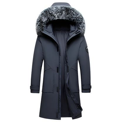 Crosby - Men's Down Jacket with Fur Hood
