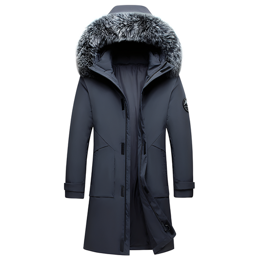 Crosby - Men's Down Jacket with Fur Hood