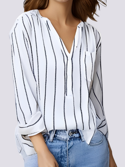 Mollie - Women's casual striped blouse