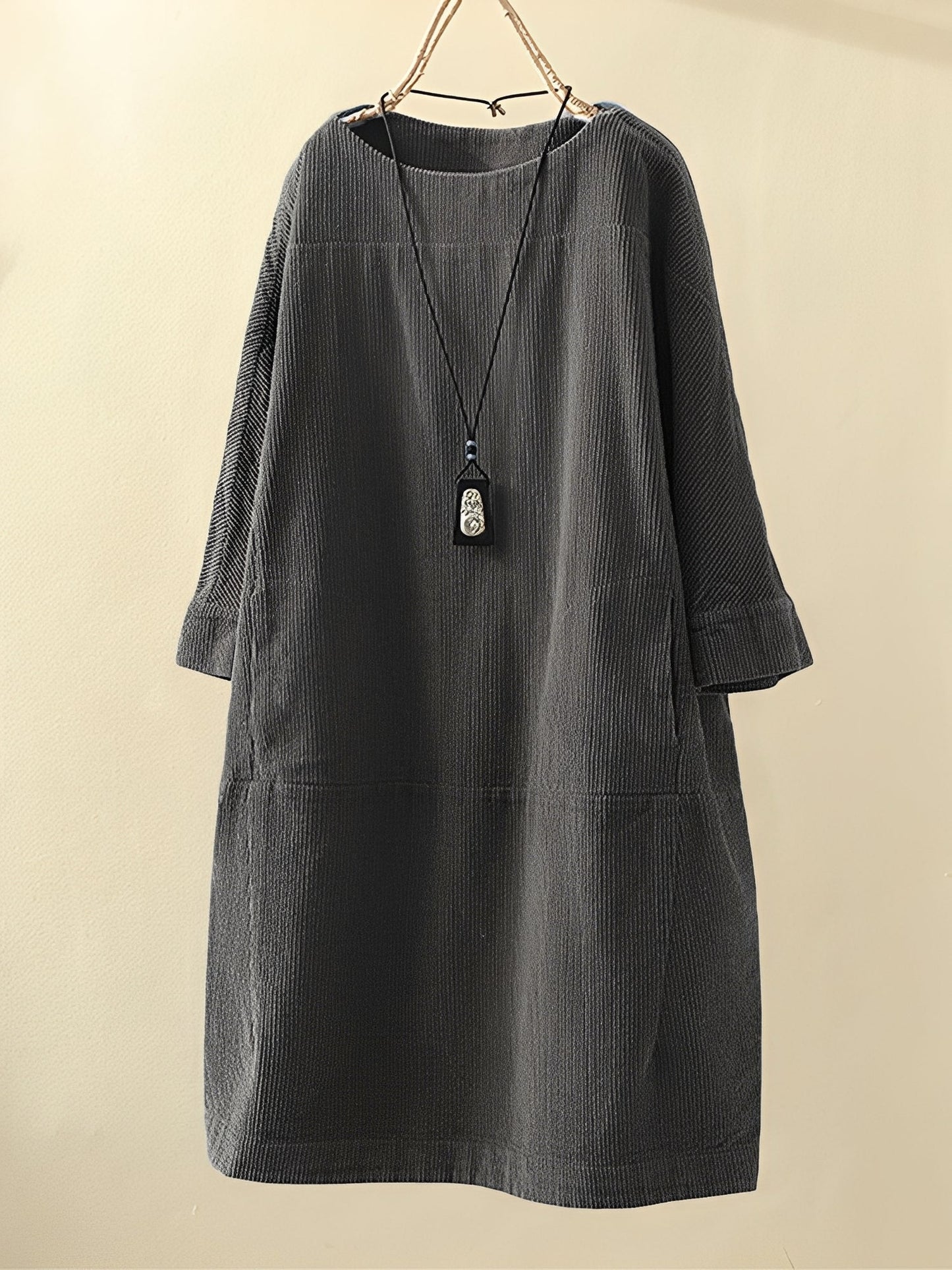 Ellen - Loose corduroy A-line dress for women