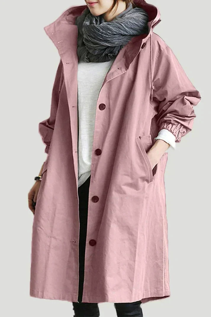 Mara – Hooded waterproof trenchcoat for rainy weather
