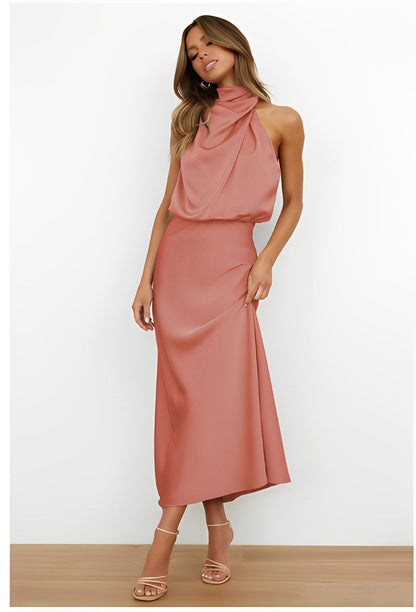 Marley - Chic Women's Evening Satin Dress