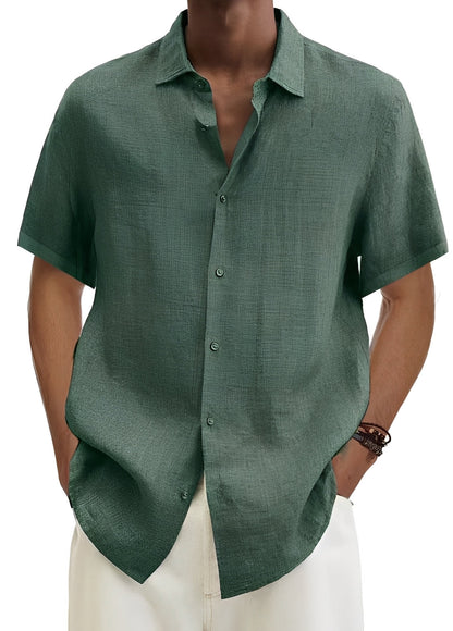 Richard - Casual, loose-fitting button-up shirt for men