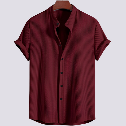 Johnny - Casual, loose-fitting ribbed shirt for men