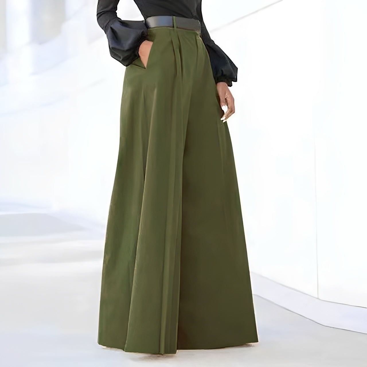 Ashley - Stylish, wide-leg flared pants for women