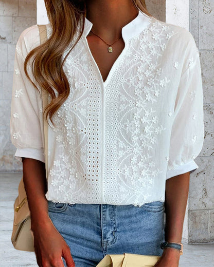 Dina - Stylish Embroidered Blouse
