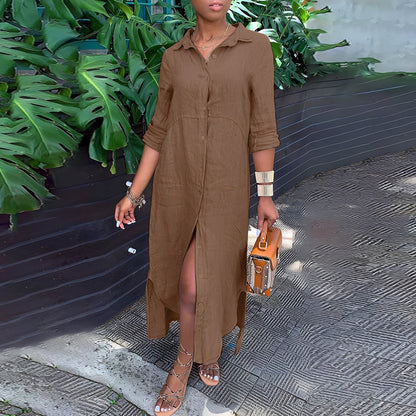 Brianna - Casual, loose-fitting long dress for women