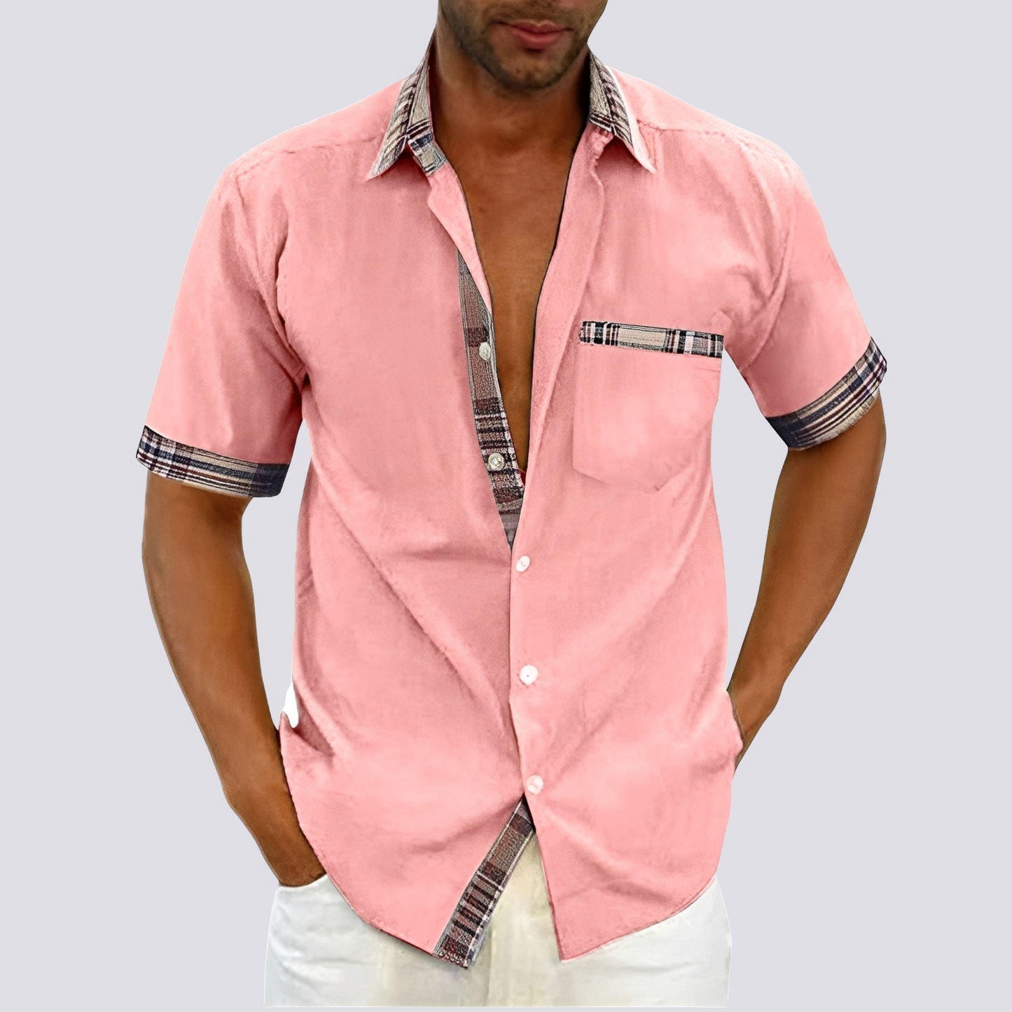 Jonathan - Men's Casual Button-Up Short Sleeve Shirt