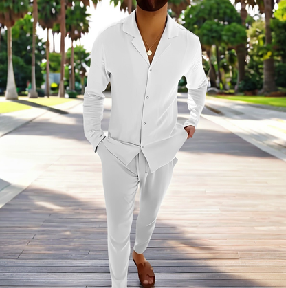 Joel - Casual, single-breasted two-piece set for men