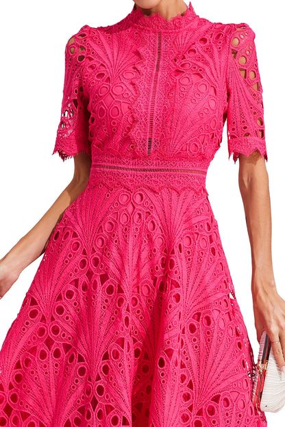 Pierre - Lace midi dress with elegance and refinement