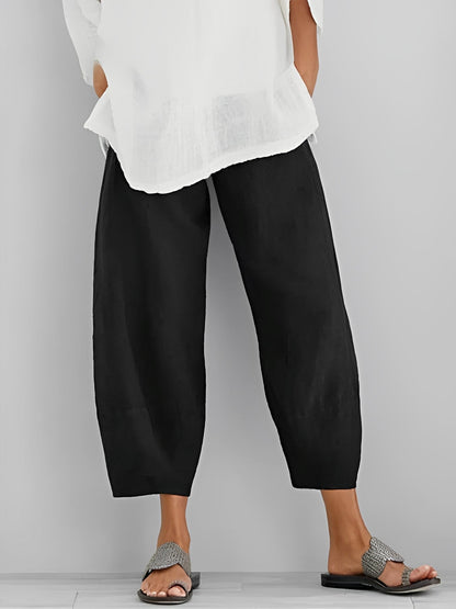 Alethea - Cozy Linen Pants with a Wide Cut