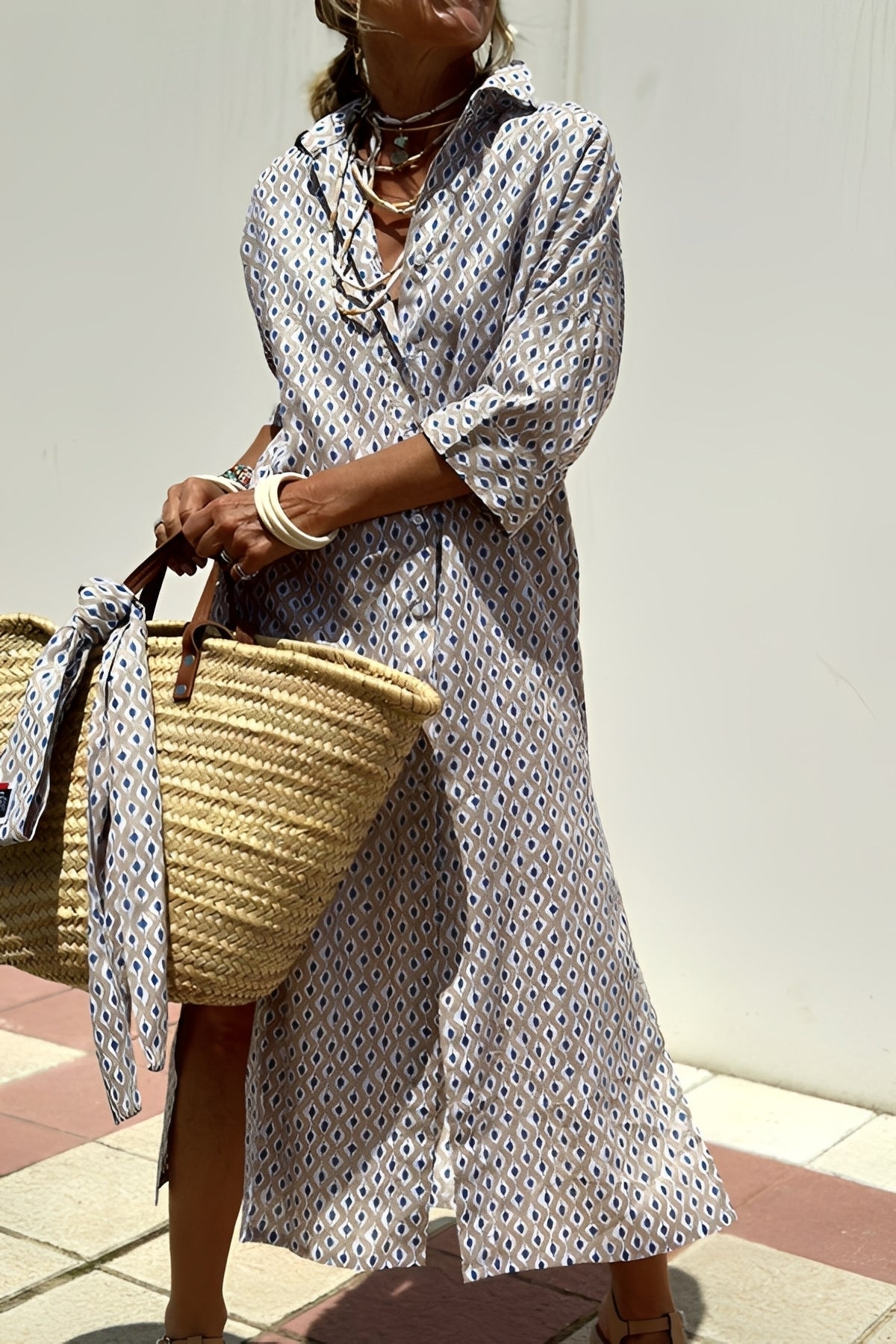 Rosie - Casual Striped Shirt Dress for Women