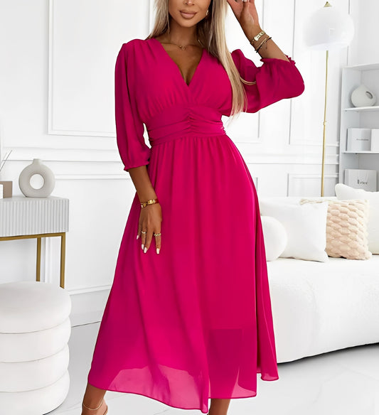 Rachel - Stylish Dress with Elbow-Length Sleeves for Ladies