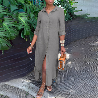 Brianna - Casual, loose-fitting long dress for women