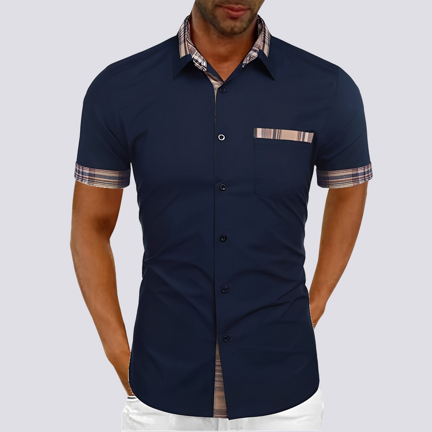 Jonathan - Men's Casual Button-Up Short Sleeve Shirt