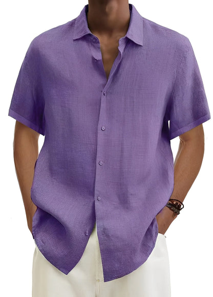 Richard - Casual, loose-fitting button-up shirt for men