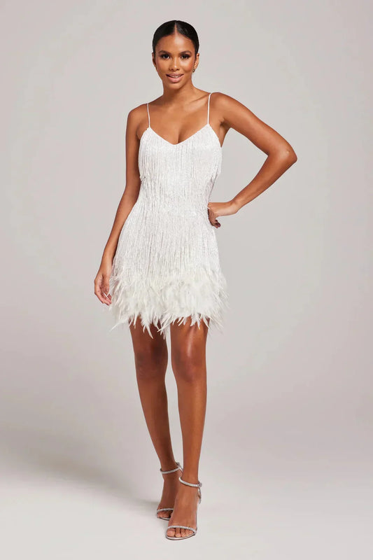Tyra - Elegant Mini Dress with Fringes