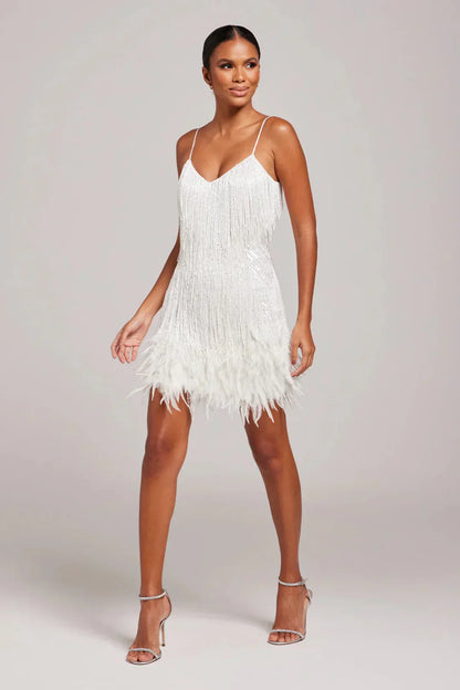 Tyra - Elegant Mini Dress with Fringes
