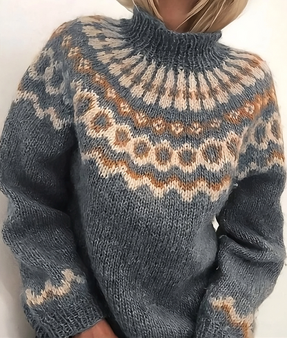 Oona - Cozy Sweater Made of Icelandic Wool with Turtleneck
