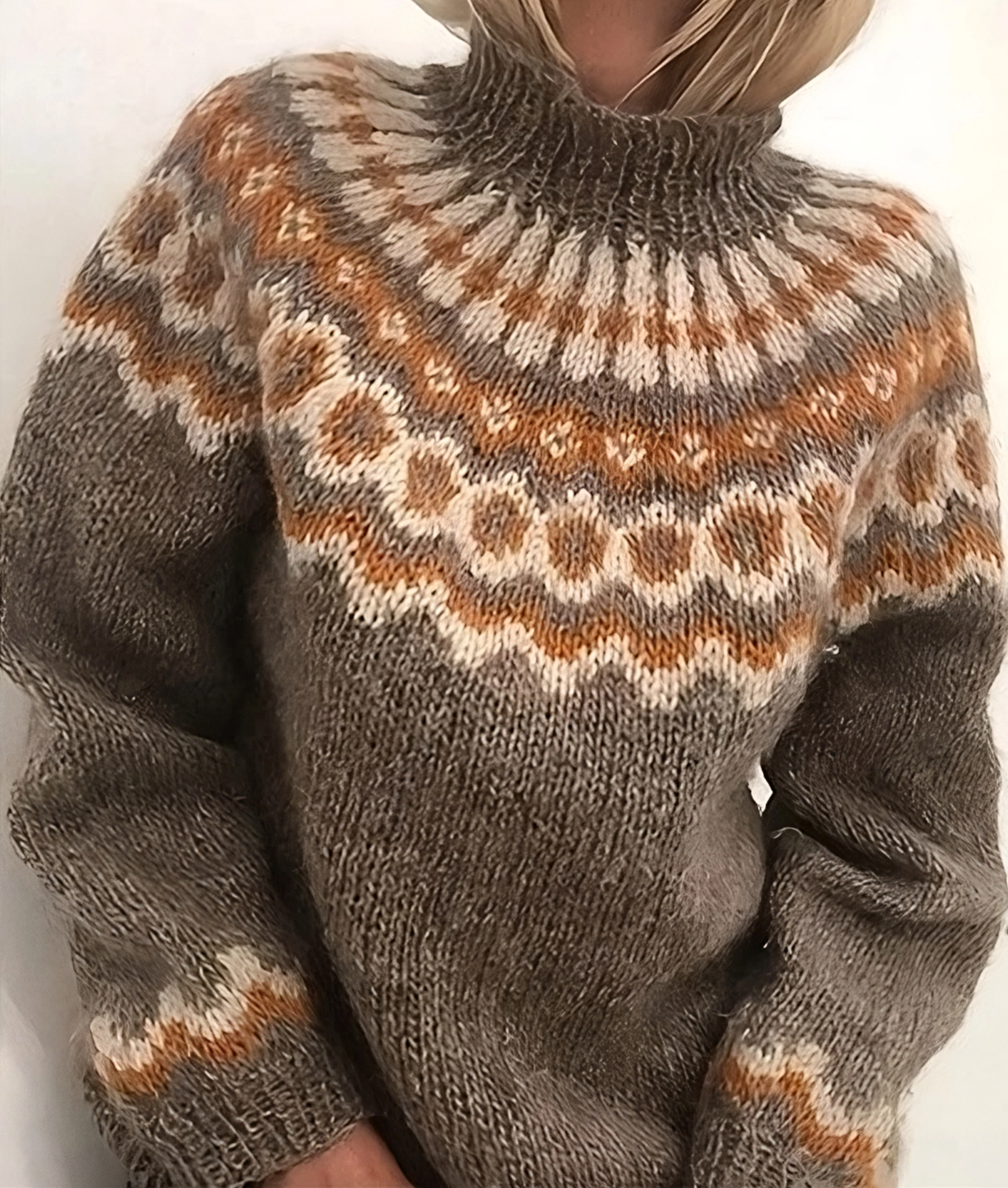 Oona - Cozy Sweater Made of Icelandic Wool with Turtleneck