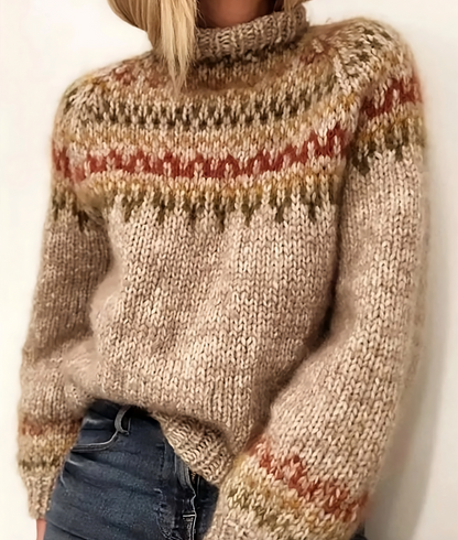 Oona - Cozy Sweater Made of Icelandic Wool with Turtleneck