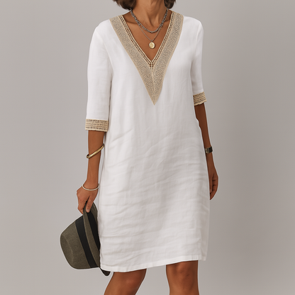 Elena – Elegant Linen Summer Dress