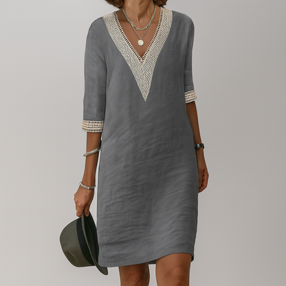 Elena – Elegant Linen Summer Dress