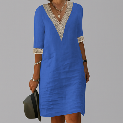Elena – Elegant Linen Summer Dress