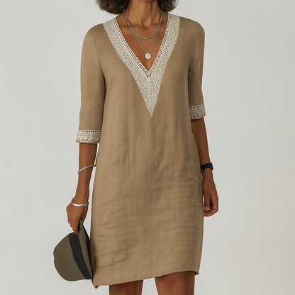 Elena – Elegant Linen Summer Dress