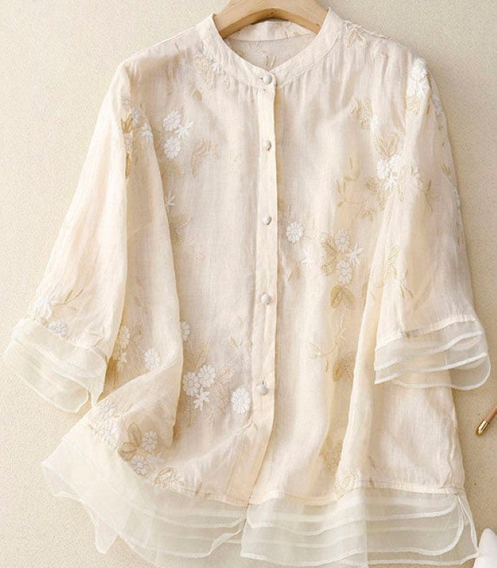 Eloise - Stylish blouse with exquisite embroidery